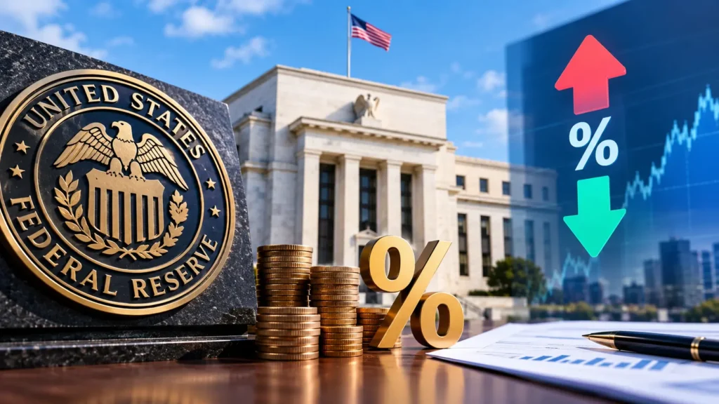 Chart of historical and projected US Interest Rates 2026