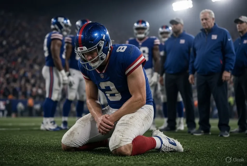 Jaxson Dart Injury Update - New York Giants QB knee injury