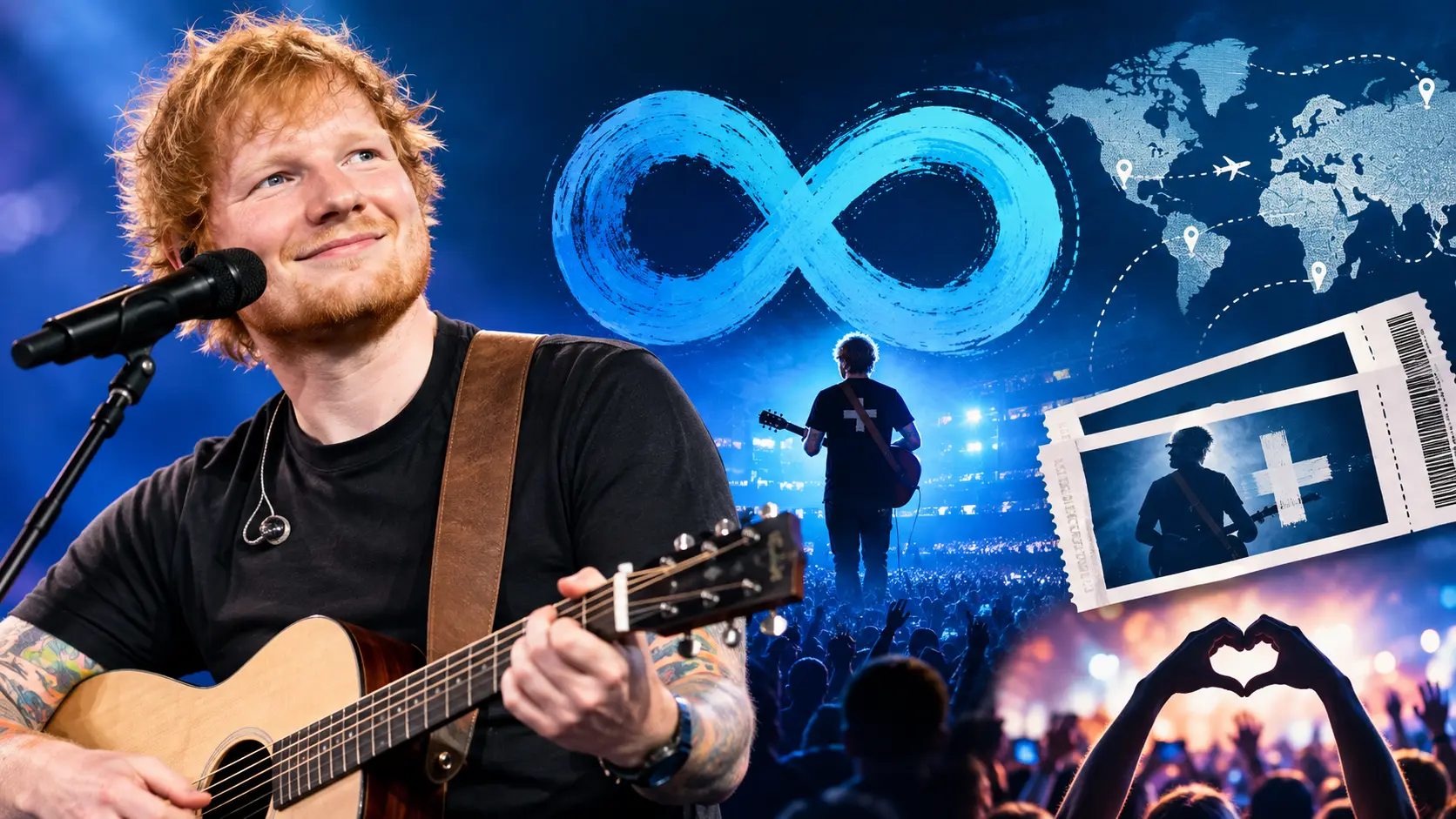 Ed Sheeran LOOP Tour 2026 concert stage background
