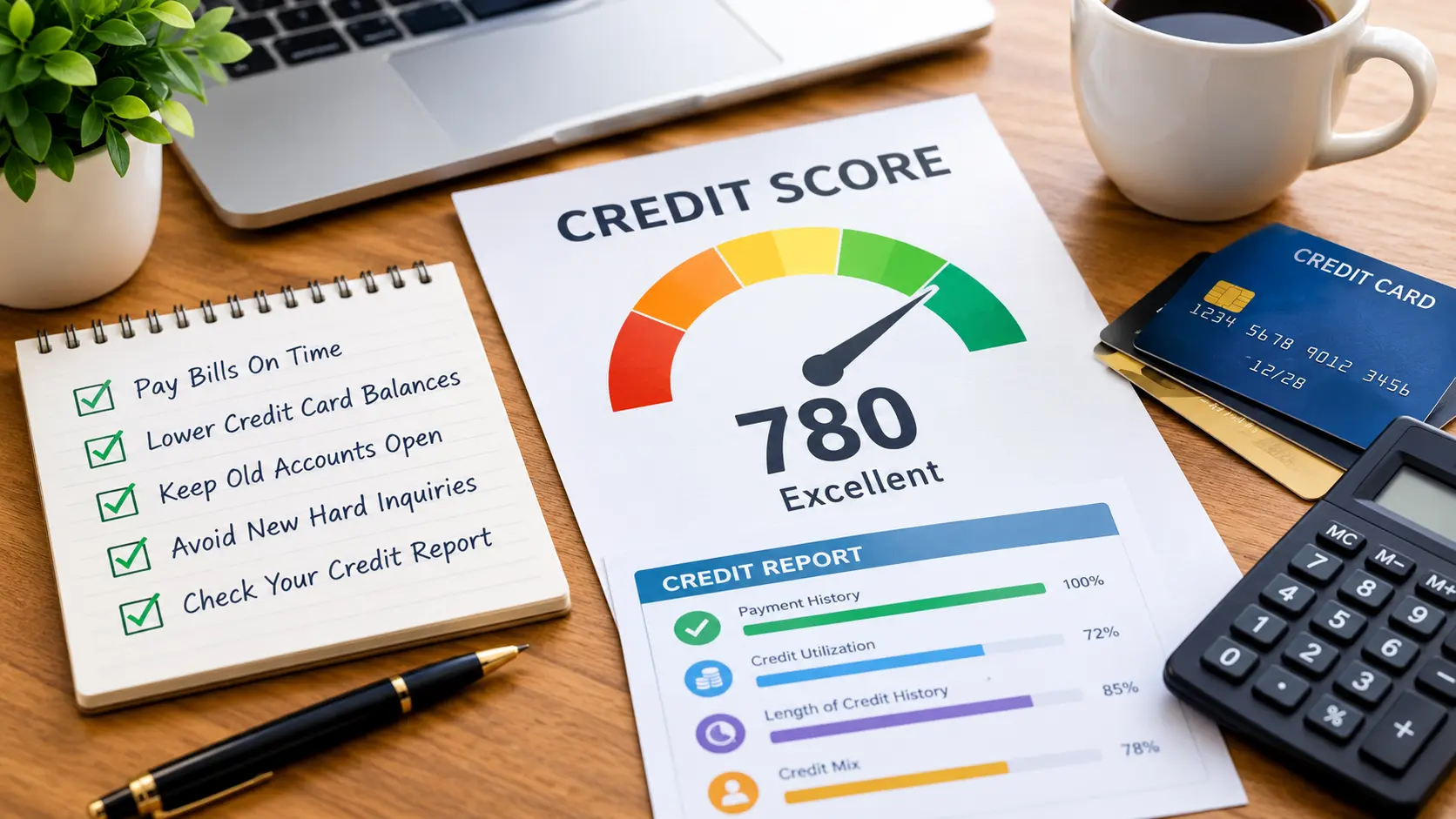 How to improve your credit score fast graph and calculator