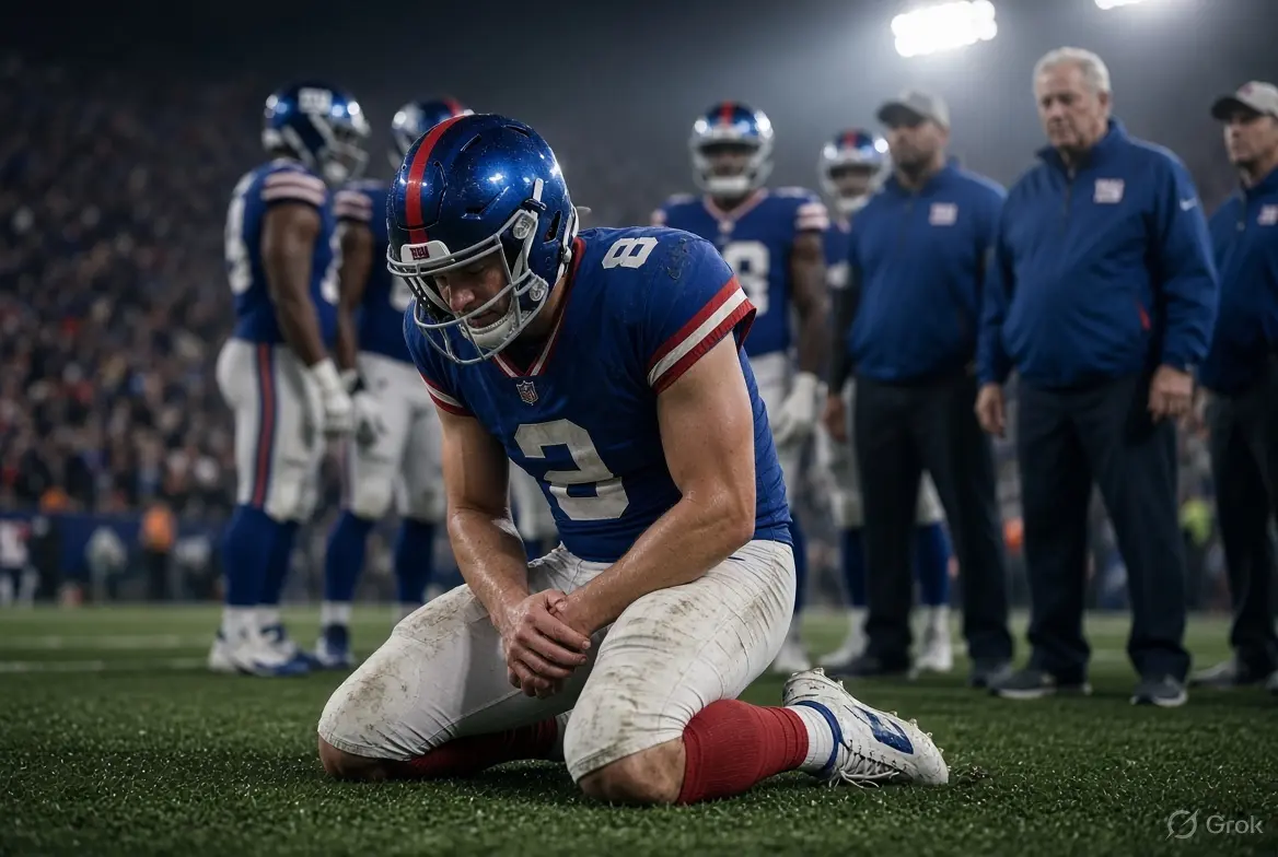 Jaxson Dart Injury Update - New York Giants QB knee injury